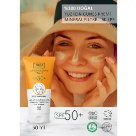 Incia Sunscreen Face Cream SPF 50+ Doğal Güneş Kremi 50ml - 4