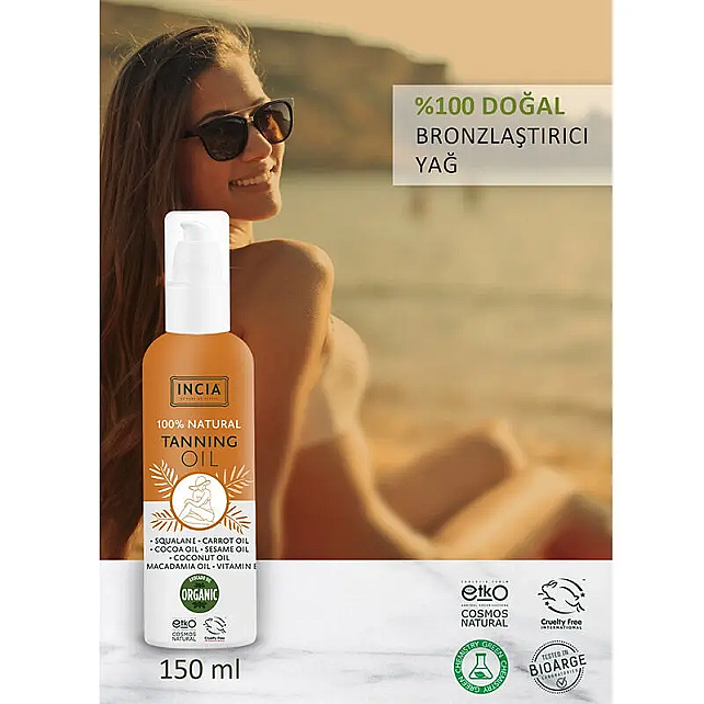 Incia Tanning Oil - Bronzlaştırıcı Doğal Yağ 150ml - 4