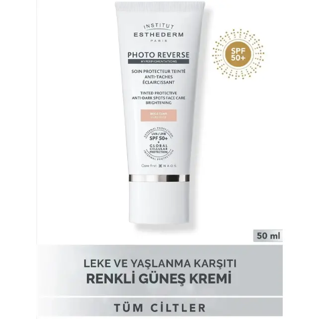 Institut Esthederm Photo Reverse Tinted - Renkli Nemlendirici Light Beige 50ml - 3