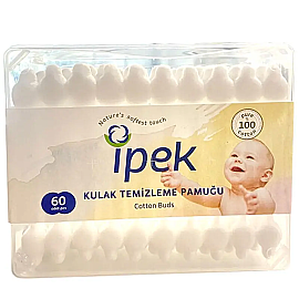 İpek Bebek Kulak Temizleme Pamuğu 60 Adet - İpek Pamuk