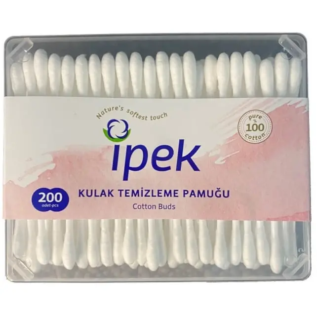 İpek Kulak Temizleme Pamuğu 200 Adet - 1