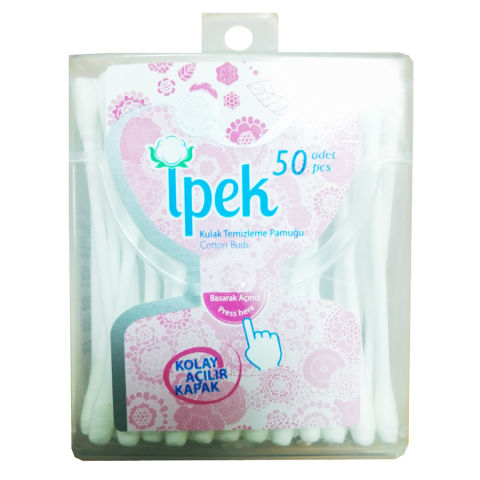 İpek Travel Pocket Kulak Temizleme Pamuğu 50 Adet İpek Travel Pocket Kulak Temizleme Pamuğu 50 Adet