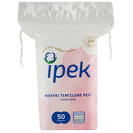 İpek Makyaj Temizleme Pedi Kare 50 Adet - İpek Pamuk