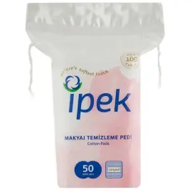 İpek Makyaj Temizleme Pedi Kare 50 Adet - İpek Pamuk