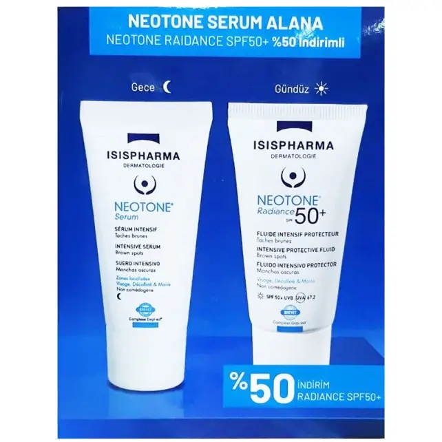 Isis Pharma Neotone Serum 30ml & Neotone Radiance SPF 50+ 30ml - 1