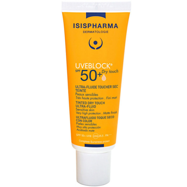 Isis Pharma Uveblock Dry Touch Ultra Fluid SPF 50+ Renkli Güneş Koruyucu Light 40ml - 1
