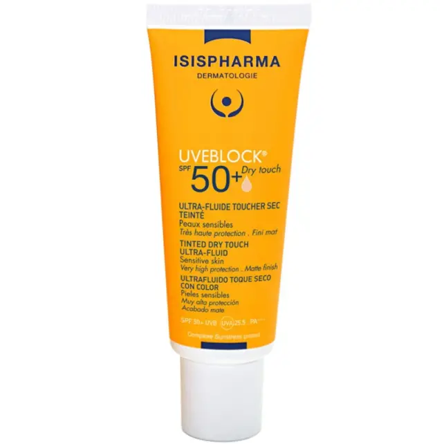 Isis Pharma Uveblock Dry Touch Ultra Fluid SPF 50+ Renkli Güneş Koruyucu Light 40ml - 1