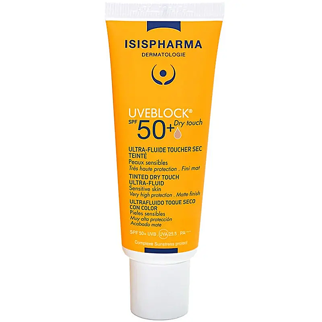 Isis Pharma Uveblock Dry Touch Ultra Fluid SPF 50+ Renkli Güneş Koruyucu Medium 40ml - 1