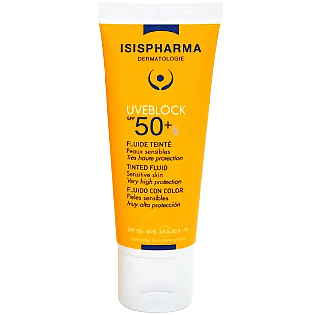 Isis Pharma Uveblock Tinted Fluid SPF 50+ Renkli Güneş Koruyucu Claire 40ml - 1