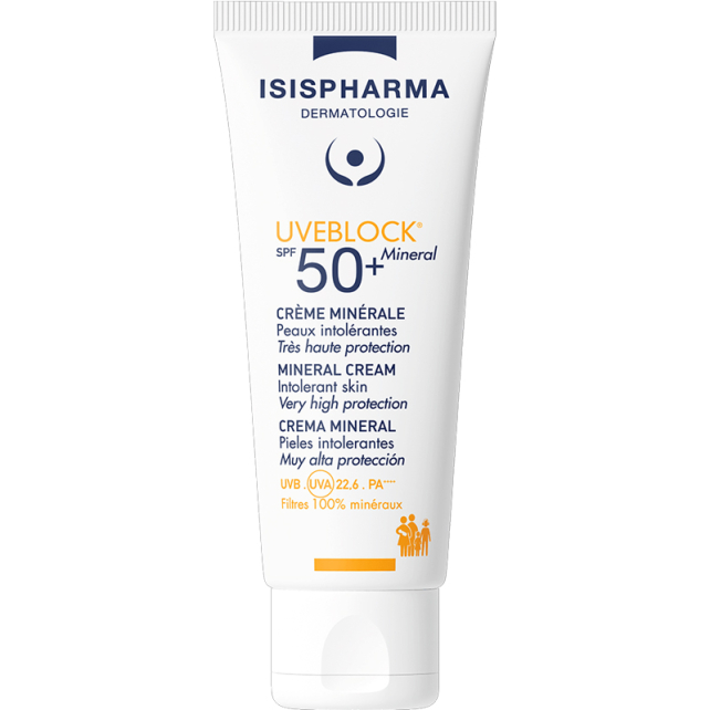 Isis Pharma Uveblock Tinted Mineral Cream SPF 50+ Renkli Mineral Güneş Koruyucu 40ml - 1
