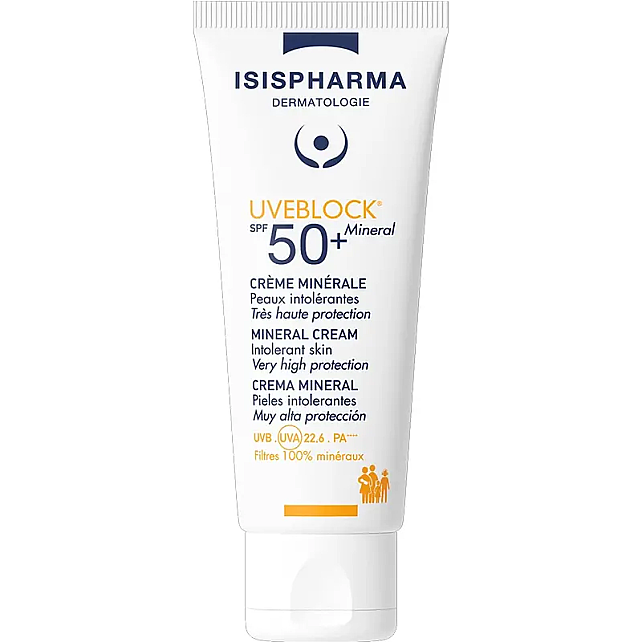 Isis Pharma Uveblock Tinted Mineral Cream SPF 50+ Renkli Mineral Güneş Koruyucu 40ml - 1