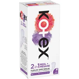 Kotex 2 In 1 Regl Mesane - Günlük Ped 22 Adet - Kotex