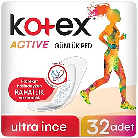 Kotex Active Günlük Ped - Ultra İnce 32 Adet - Kotex