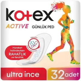 Kotex Active Günlük Ped - Ultra İnce 32 Adet - Kotex
