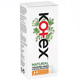 Kotex Natural Hipoalerjenik Günlük Ped - İnce 32 Adet - Kotex