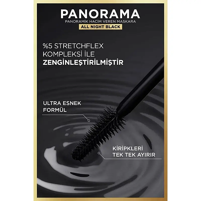 Loreal Paris Panorama Chromatic Maskara - All Night Black/Gece Siyahı 9.9ml - 4