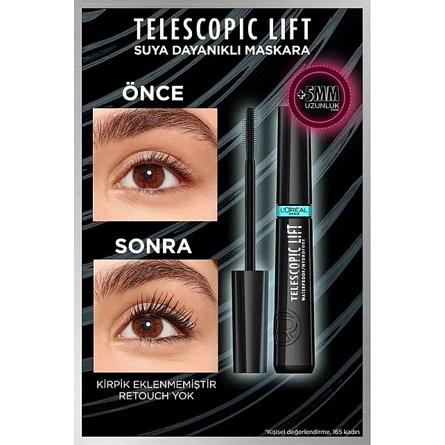 Loreal Paris Telescopic Lift Waterproof Maskara - Siyah - 5