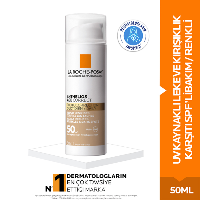 La Roche Posay Anthelios Age Correct SPF 50 - Yaşlanma Karşıtı Renkli Güneş Kremi 50ml - 2