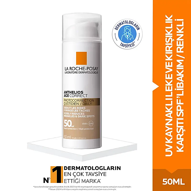 La Roche Posay Anthelios Age Correct SPF 50 - Yaşlanma Karşıtı Renkli Güneş Kremi 50ml - 2