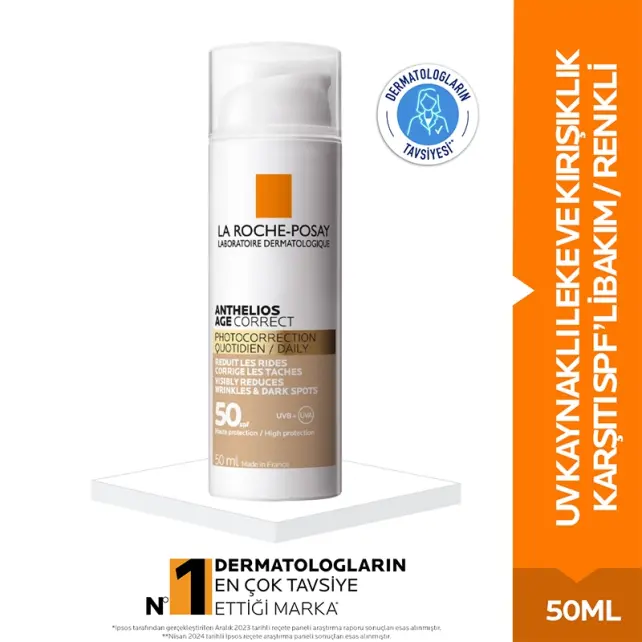 La Roche Posay Anthelios Age Correct SPF 50 - Yaşlanma Karşıtı Renkli Güneş Kremi 50ml - 2