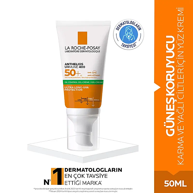 La Roche Posay Anthelios Dry Touch Gel - Cream SPF 50+ Güneş Koruyucu 50ml - 2
