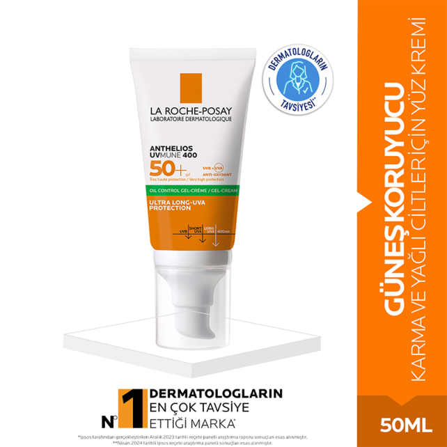 La Roche Posay Anthelios Dry Touch Gel-Cream SPF50+ Güneş Koruyucu 50ml - 2