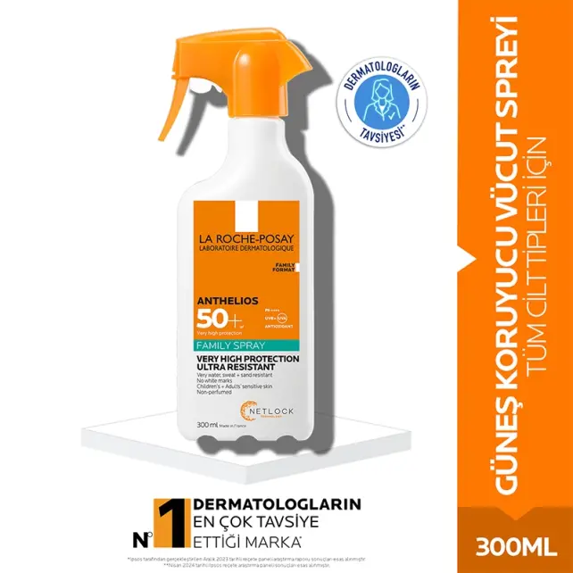 La Roche Posay Anthelios Family Spray SPF 50+ Güneş Koruyucu Sprey 300ml - 2
