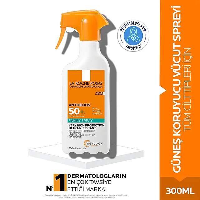 La Roche Posay Anthelios Family Spray SPF 50+ Güneş Koruyucu Sprey 300ml - 2