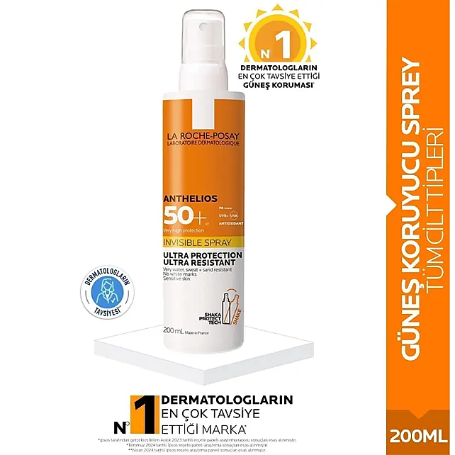 La Roche Posay Anthelios Invisible SPF 50+ Güneş Koruyucu Sprey 200ml - 4