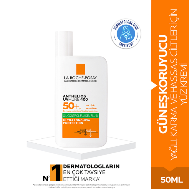 La Roche Posay Anthelios Oil Control Fluide SPF 50+ Güneş Kremi 50ml - 2