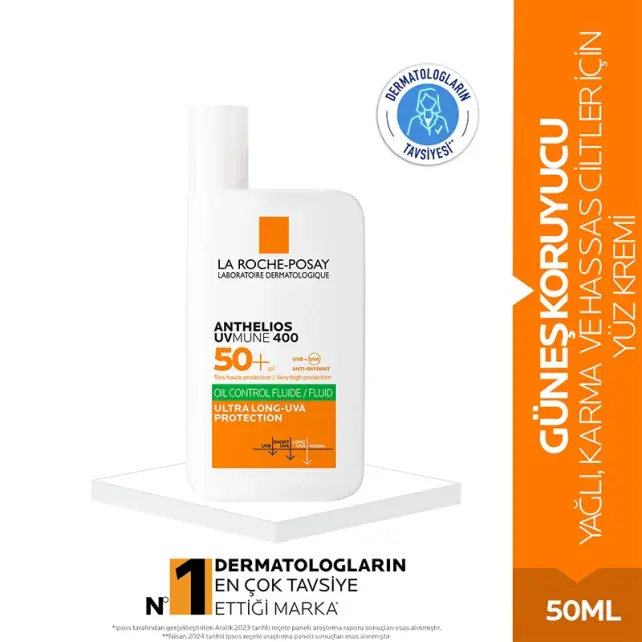La Roche Posay Anthelios Oil Control Fluide SPF 50+ Güneş Kremi 50ml - 2