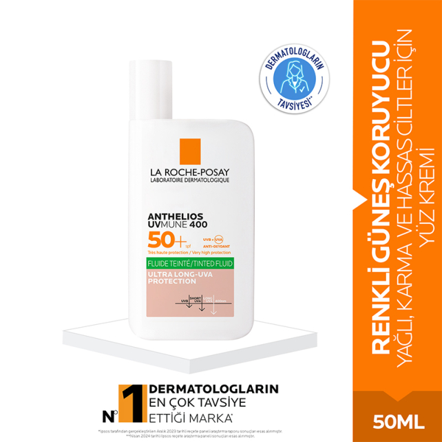 La Roche Posay Anthelios SPF 50+ Oil Control Fluid - Renkli Güneş Kremi 50ml - 2
