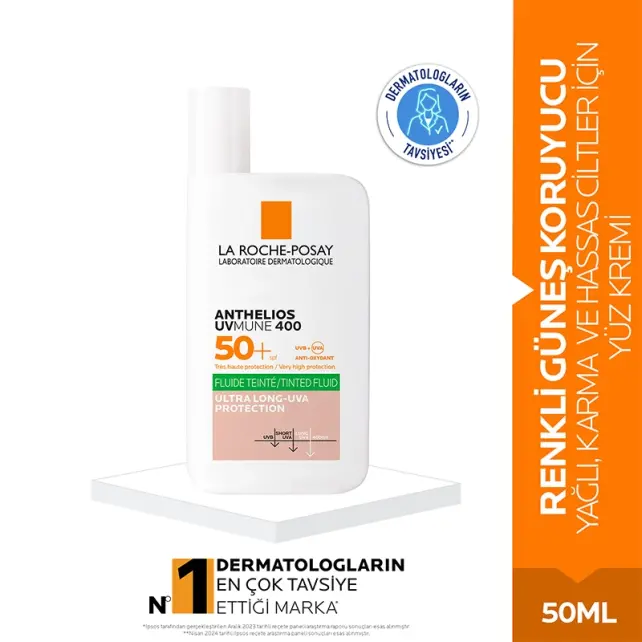 La Roche Posay Anthelios SPF 50+ Oil Control Fluid - Renkli Güneş Kremi 50ml - 2