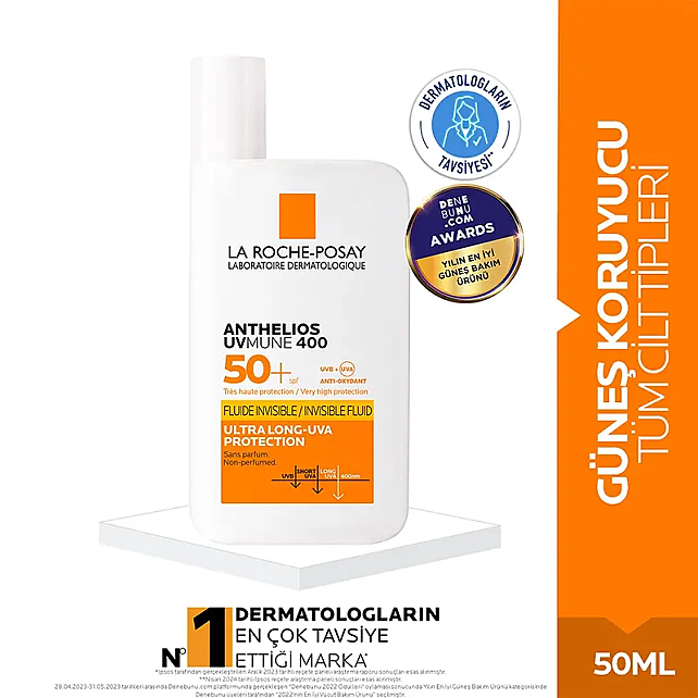 La Roche Posay Anthelios UVmune Fluide Invisible SPF 50+ Güneş Koruyucu 50ml - 6