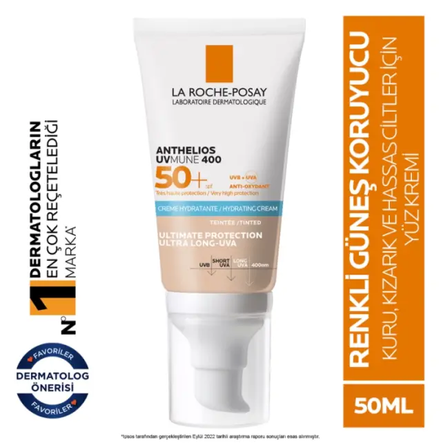 La Roche Posay Anthelios UVMune SPF50+Tinted - Renkli Güneş Kremi 50ml - 7