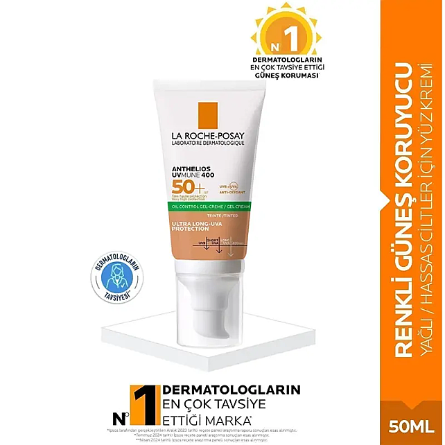 La Roche Posay Anthelios XL SPF 50 Tinted Dry Touch Gel Cream - Renkli Güneş Koruyucu 50ml - 2
