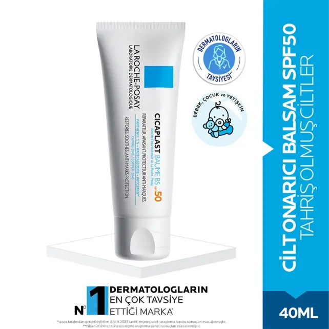 La Roche Posay Cicaplast Baume B5 SPF 50 - Onarıcı Bakım Kremi 40ml - 2