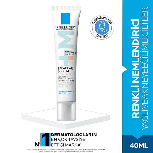 La Roche Posay Effaclar Duo+ M Unifiant - Renkli Bakım Kremi Light 40ml - 4