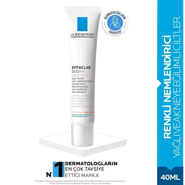 La Roche Posay Effaclar Duo Unifiant -Renkli Bakım Kremi Medium 40ml - 4