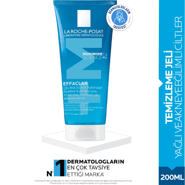 La Roche Posay Effaclar Gel - Yağlı Ciltler İçin Temizleyici Jel 200ml - 8
