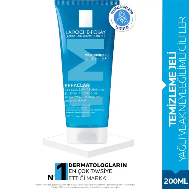 La Roche Posay Effaclar Gel - Yağlı Ciltler İçin Temizleyici Jel 200ml - 8