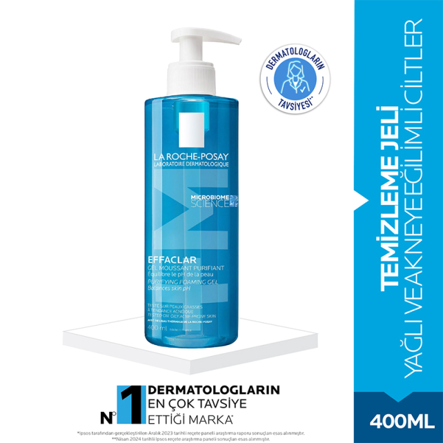 La Roche Posay Effaclar Gel - Yağlı Ciltler İçin Temizleyici Jel 400ml - 2