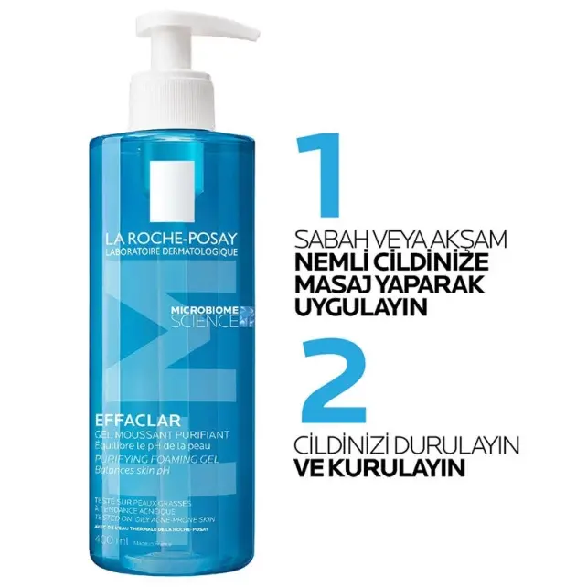 La Roche Posay Effaclar Gel - Yağlı Ciltler İçin Temizleyici Jel 400ml - 6
