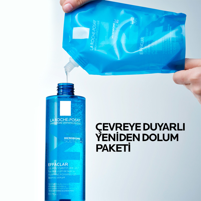 La Roche Posay Effaclar Gel - Yağlı Ciltler İçin Temizleyici Jel Refill 400ml - 5
