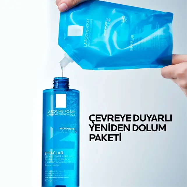 La Roche Posay Effaclar Gel - Yağlı Ciltler İçin Temizleyici Jel Refill 400ml - 5