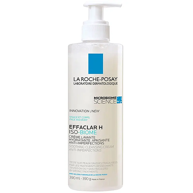La Roche Posay Effaclar H Isobiome Lavant Cleansing Cream - Yağlı ve Akneye Eğilimli Cilt Temizleme Kremi 390ml - 1