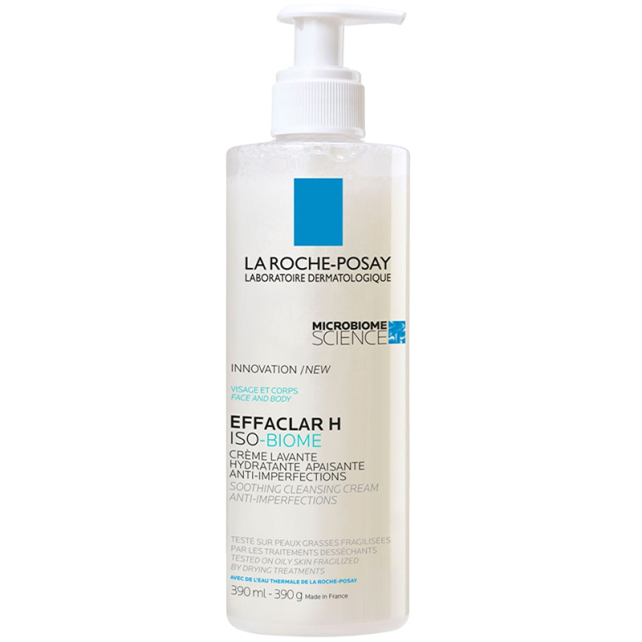 La Roche Posay Effaclar H Isobiome Lavant Cleansing Cream - Yağlı ve Akneye Eğilimli Cilt Temizleme Kremi 390ml - 1