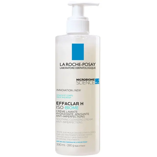 La Roche Posay Effaclar H Isobiome Lavant Cleansing Cream - Yağlı ve Akneye Eğilimli Cilt Temizleme Kremi 390ml - 1
