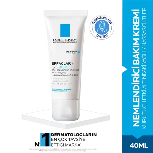 La Roche Posay Effaclar H Isobiome - Yağlı ve Akneye Eğilimli Cilt Bakım Kremi 40ml - 2