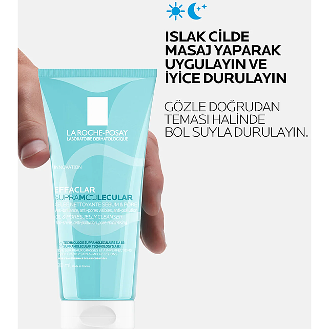 La Roche Posay Effaclar Supramolecular Cleanser - Gözenek ve Yağlanma Karşıtı Yüz Temizleme Jeli 200ml - 3